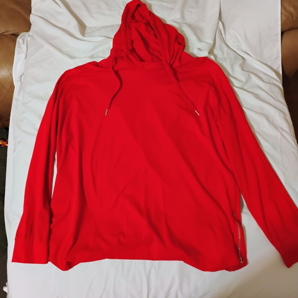 Vibrant Red Men's Aiyino Lightweight Hoodie